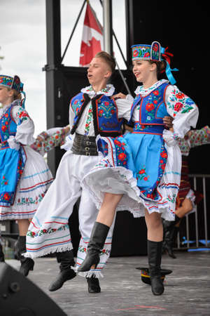 August 19, 2017. Toronto, Canada â Largest Ukrainian diaspora celebrating 26 Ukrainian Independence Day at Centennial Park in Toronto, ON, Canadaのeditorial素材