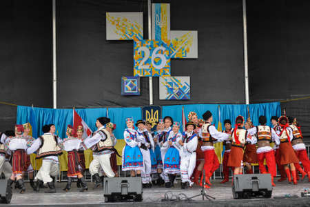 August 19, 2017. Toronto, Canada â Largest Ukrainian diaspora celebrating 26 Ukrainian Independence Day at Centennial Park in Toronto, ON, Canadaのeditorial素材