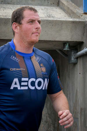 September 02, 2017. Toronto, Canada - Players on the field during Super 8s Round 4 game between Toronto Wolfpack (Canada) vs Whitehaven RLFC (United Kingdom) at Allan A. Lamport Stadium in Toronto, Canadaのeditorial素材