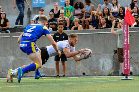 September 16, 2017. Toronto, Canada - Super 8s Round 7  game between Toronto Wolfpack (Canada) vs Doncaster RLFC (United Kingdom) at Allan A. Lamport Stadium in Toronto, Canadaのeditorial素材