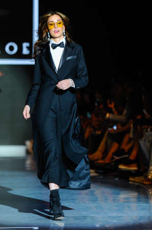 October 3, 2017. Toronto, Canada - Fashion models represent new collection of designer Jordan Erin McKay during runway presentation at Toronto Womenâs Fashion Weekのeditorial素材