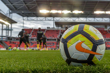 September 2, 2017. Toronto, Canada â€“ Golden Cup ball on the field before the Canada-Jamaica...