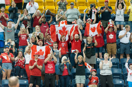 June 10, 2017 - Toronto, Ontario, Canada â fans during the basketball game - Iran vs Canada during 2017 Menâs U23 World Wheelchair Basketball Championship which takes place at Ryerson's Mattamy Athletic Centre, Toronto, ON, on June 08 -16, 2017のeditorial素材