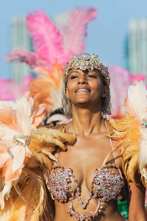 TORONTO, ON, Canada - AUGUST 04: Masqueraders take part in the Toronto Caribbean Carnival Grand Parade at Exhibition Placeのeditorial素材