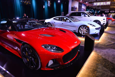 Toronto, ON,  Canada - February 15, 2019: Presentation of the cars during the Canadian International...