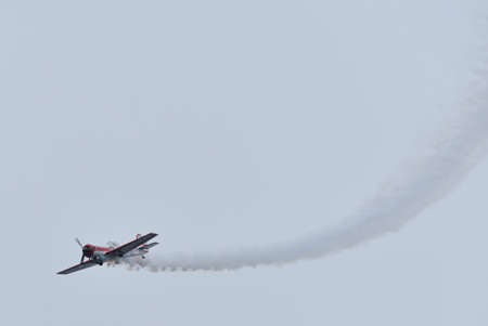 YAK 50 in an air at the 70th annual Canadian International Air Show (CIAS) over Lake Ontario in...