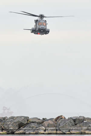 RCAF CH-148 Cyclone in an air at the 70th annual Canadian International Air Show (CIAS) over Lake Ontario in Toronto, ON, Canada on September 1, 2019のeditorial素材