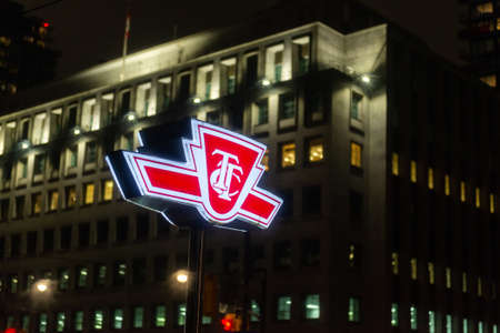 Toronto, ON, Canada - December 08, 2021: View at the brand identity sign over the entrance of a Winners discount fashion store in a shopping mall in Torontoのeditorial素材