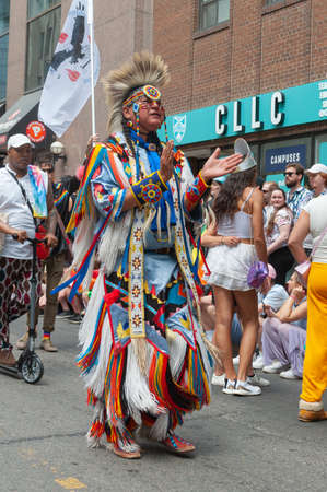 Toronto, ON, Canada â€“ June 26, 2022: Participants at the 2022 Annual Pride Parade of Pride...