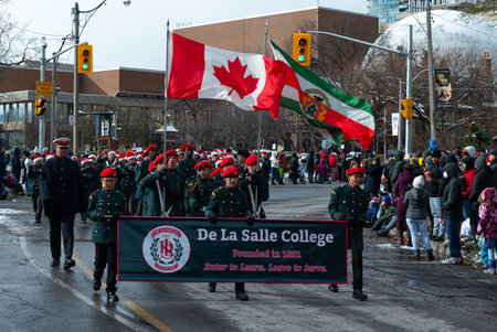 Toronto, ON, Canada â November 20, 2022: People take part in the 118th Toronto Santa Claus Parade in Toronto, Canada on November 20, 2022のeditorial素材