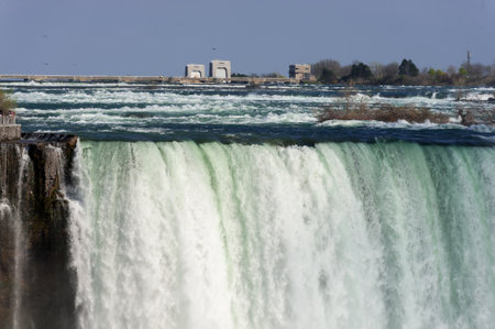 View at Niagara Falls from Canadian side at summer timeの写真素材