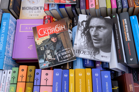 Toronto, Ontario, Canada â August 24, 2024: Vendors present Ukrainian products during the Ukrainian Independence Day Celebration at Centennial Park.のeditorial素材