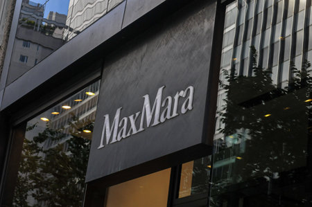 Toronto, ON, Canada - August 10, 2025: View at the sign of the MaxMara company.