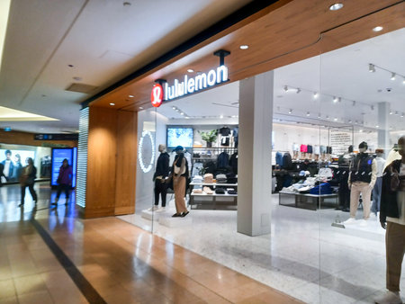 Toronto, ON, Canada - June 3, 2024: View at Lululemon store sign. lululemon athletica inc is a...