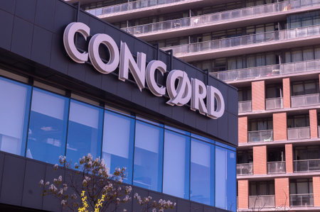 Toronto, ON, Canada â€“ August 30, 2025:  View at the Concord construction company sign.