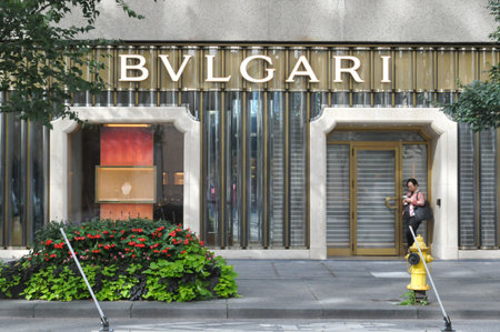 Toronto, ON, Canada â€“ April 22, 2024:View at sign of a Bulgari store in Toronto