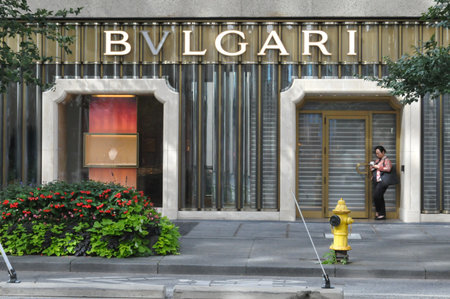 Toronto, ON, Canada â€“ April 22, 2024:View at sign of a Bulgari store in Toronto