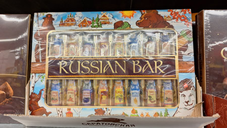 Toronto, ON, Canada - March 5, 2026: A set of Russian Bar chocolates are shown on the shelf in the store.のeditorial素材