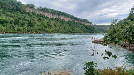 Nature provides a stunning river landscape. It shows beauty and tranquility of Niagara region.