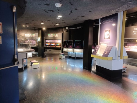 Toronto, ON, Canada - May 17, 2024: Interior shot featuring exhibits at the Ontario Science Centre,...