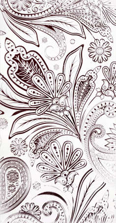 Abstract ornament in the form of flowersの写真素材