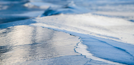 Frozen lakeの写真素材