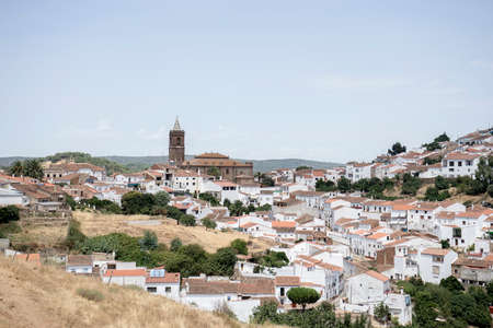 Villages in the province of Huelva Corteganaの写真素材