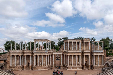 Mrida, ancient Roman theater in the cityの写真素材