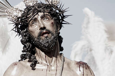 Holy Week in Seville, brotherhood of Jesus Strippedの写真素材
