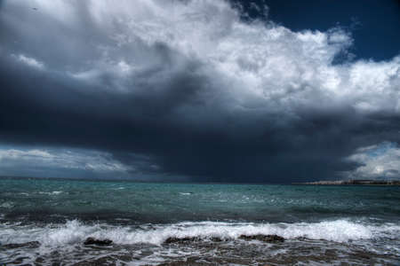 Storm into the seaの写真素材
