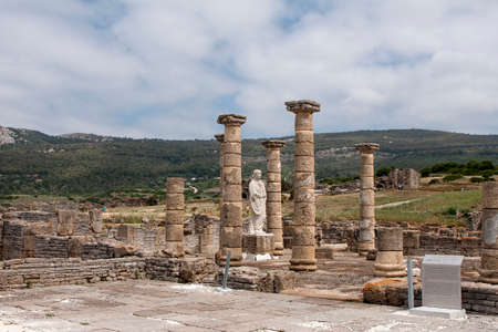 Remains of the ancient Roman basilica Baelo Claudia in Tarifa, Cadizの写真素材
