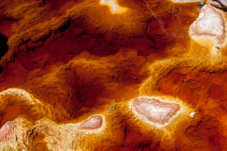 Red waters of the river in the province of Huelva, Andalusia