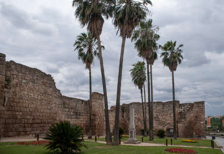 The walls of the ancient citadel of Mrida, Spain