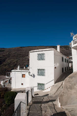 Walk through the streets of Capileira in the Alpujarras of Granadaの写真素材