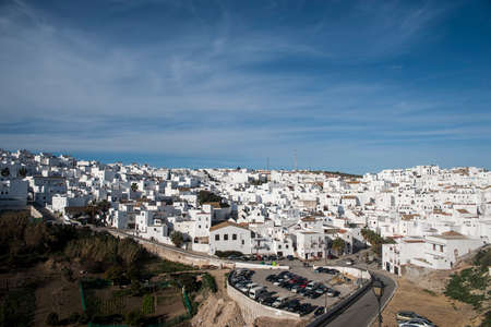 white villages of Andalusia, Vejer de la Frontera in the province of Cádizのeditorial素材