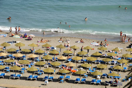beaches of the Costa del Sol in south Andalusia, Marbellaのeditorial素材