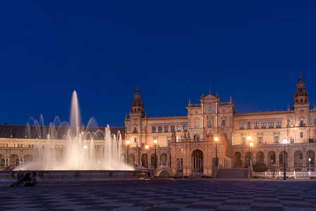 Monuments of Seville, Spain Squareの写真素材