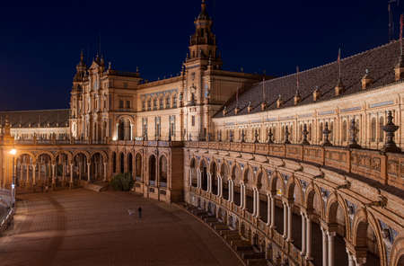 Monumental Seville, Spain Square of Hannibal Gonzalezの写真素材