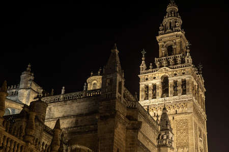 Nights Sevilla, monuments, La Giraldaの写真素材