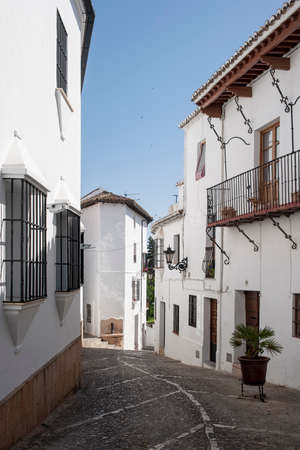 Strolling through the towns of Andalusia, Ronda in the province of Mlagaの写真素材