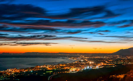 Last light of day on Marbella, Mlagaの写真素材