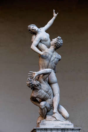 The Rape of the Sabine, sculptures, Florenceの写真素材