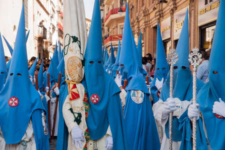 procession of the brotherhood of San Esteban, Easter in Sevilleのeditorial素材