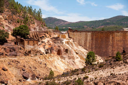 beautiful mining landscape Rio Tinto mines in Huelva, Spainの写真素材