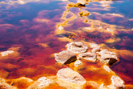 Waters of the river Tinto with its red color province of Huelva