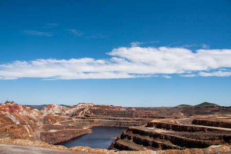Rio Tinto mining landscape in the province of Huelva, Andalusiaの写真素材