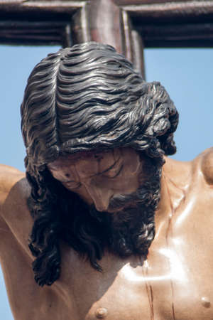 Death of Jesus on the cross, Holy Week in Seville, brotherhood of studentsの写真素材