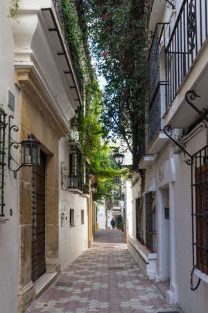 Streets of the old town of the municipality of Marbella, Andalusiaの写真素材