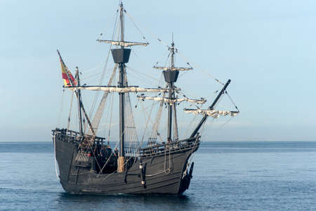 Nao Victoria sailing along the coastのeditorial素材