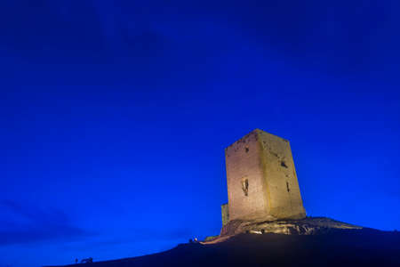 ruins of the old Moorish castle of the Star in Teba, Malagaのeditorial素材